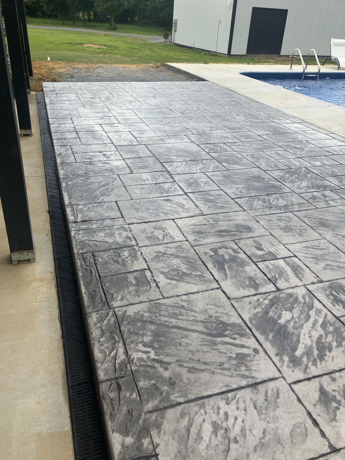 Stamped concrete pool deck in Cabot, AR